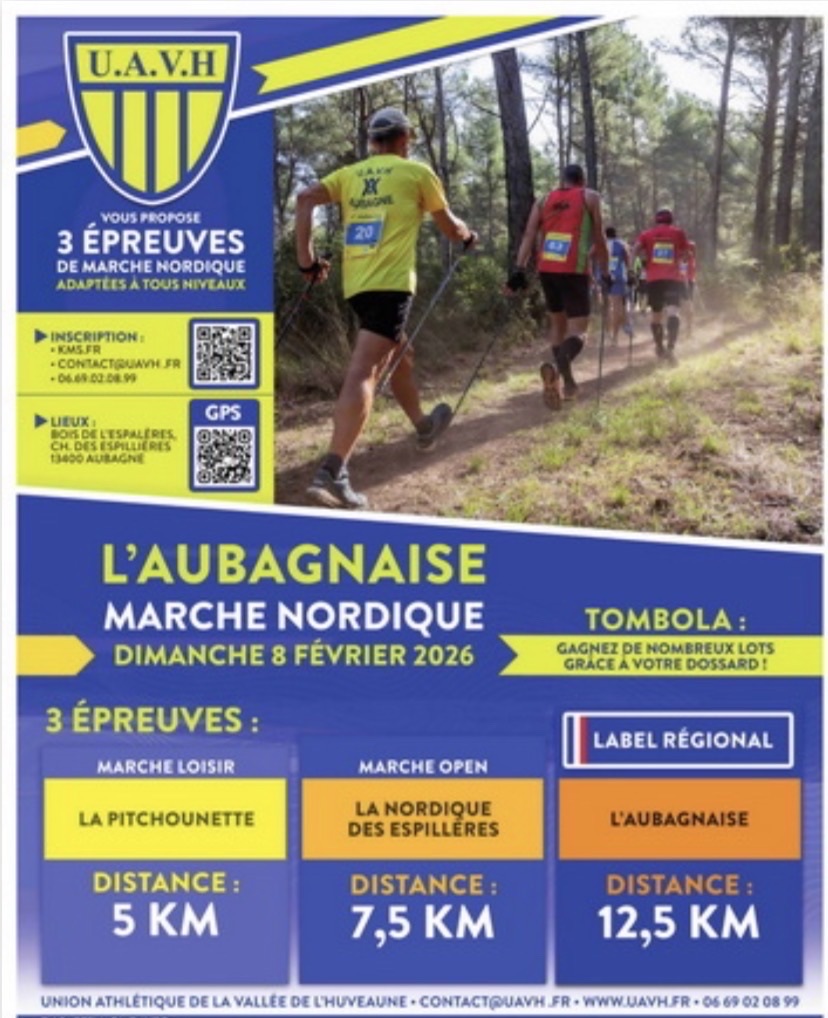 Inscription course l'aubagnaise jusqu'au 18 janvier